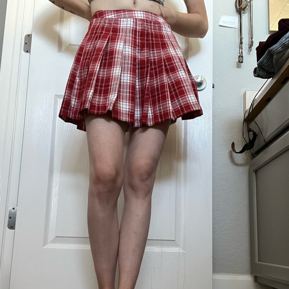 Forever 21 Red Plaid Mini Skirt